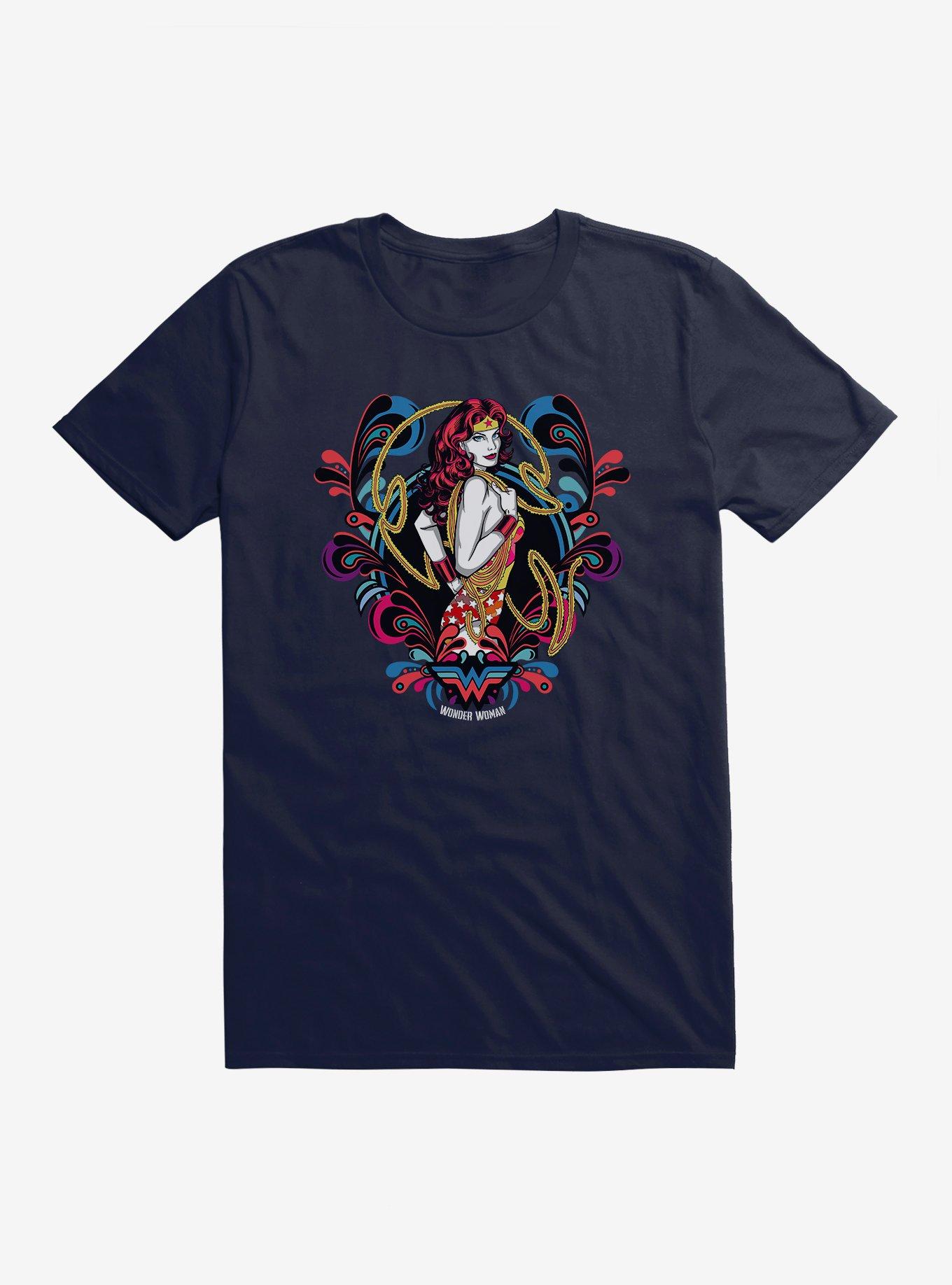 DC Comics Wonder Woman Paisley T-Shirt | Trending Graphic Tee For Fans
