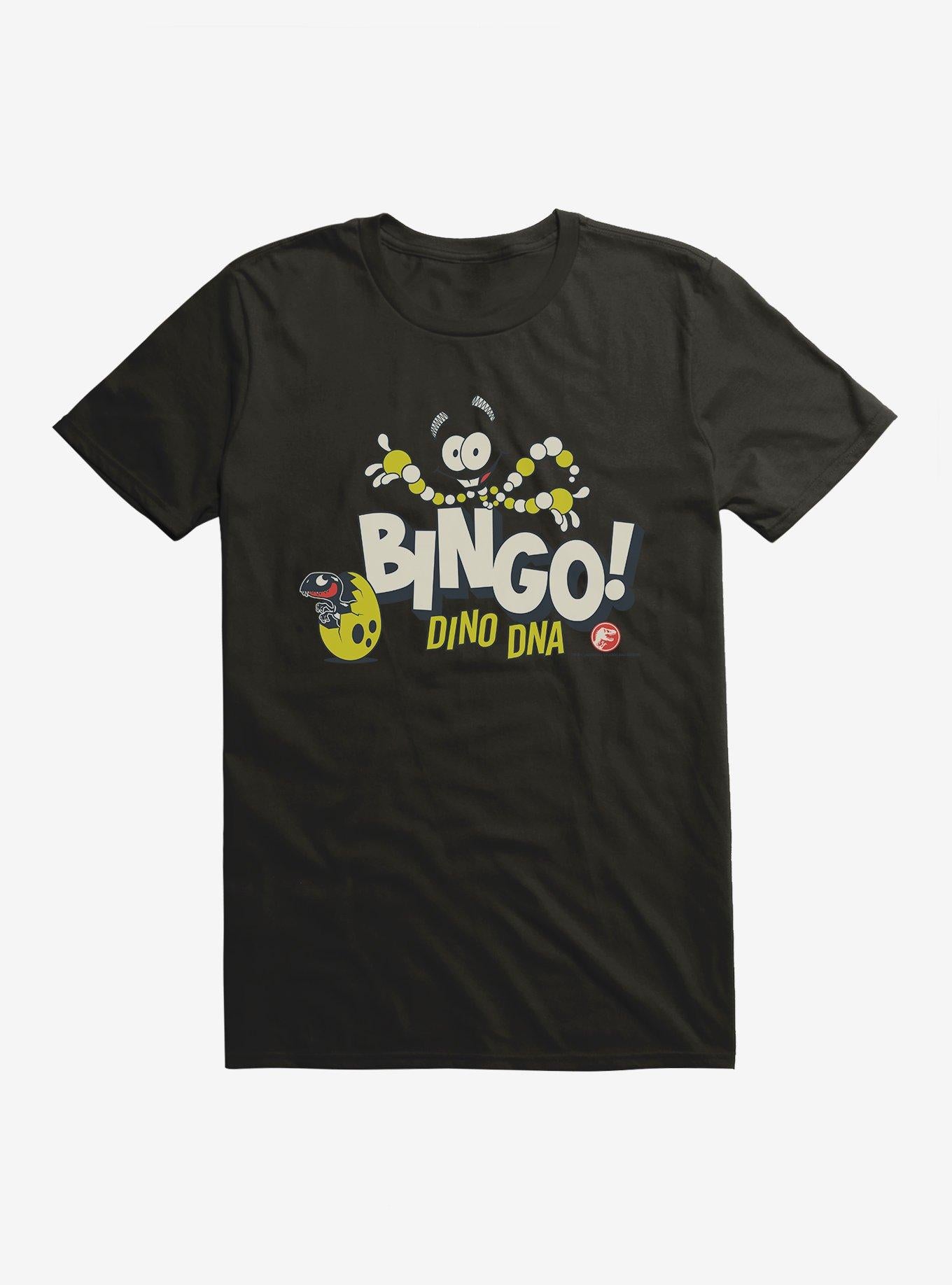 Jurassic World Bingo Dino DNA Egg Hatch T-Shirt | Trending Graphic Tee For Fans