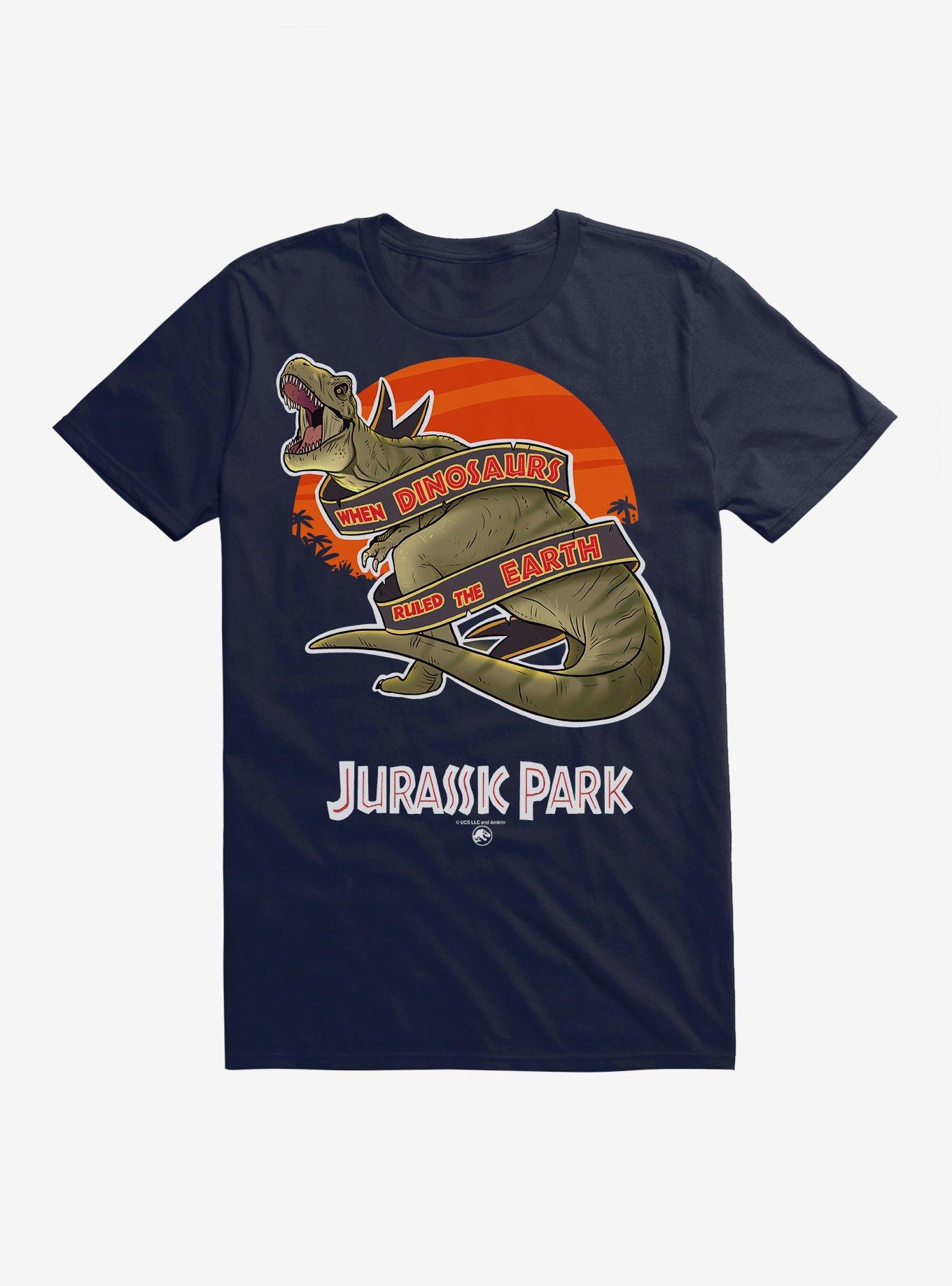 Jurassic Park When Dinos Rules The Earth Black T-Shirt | Trending Graphic Tee For Fans