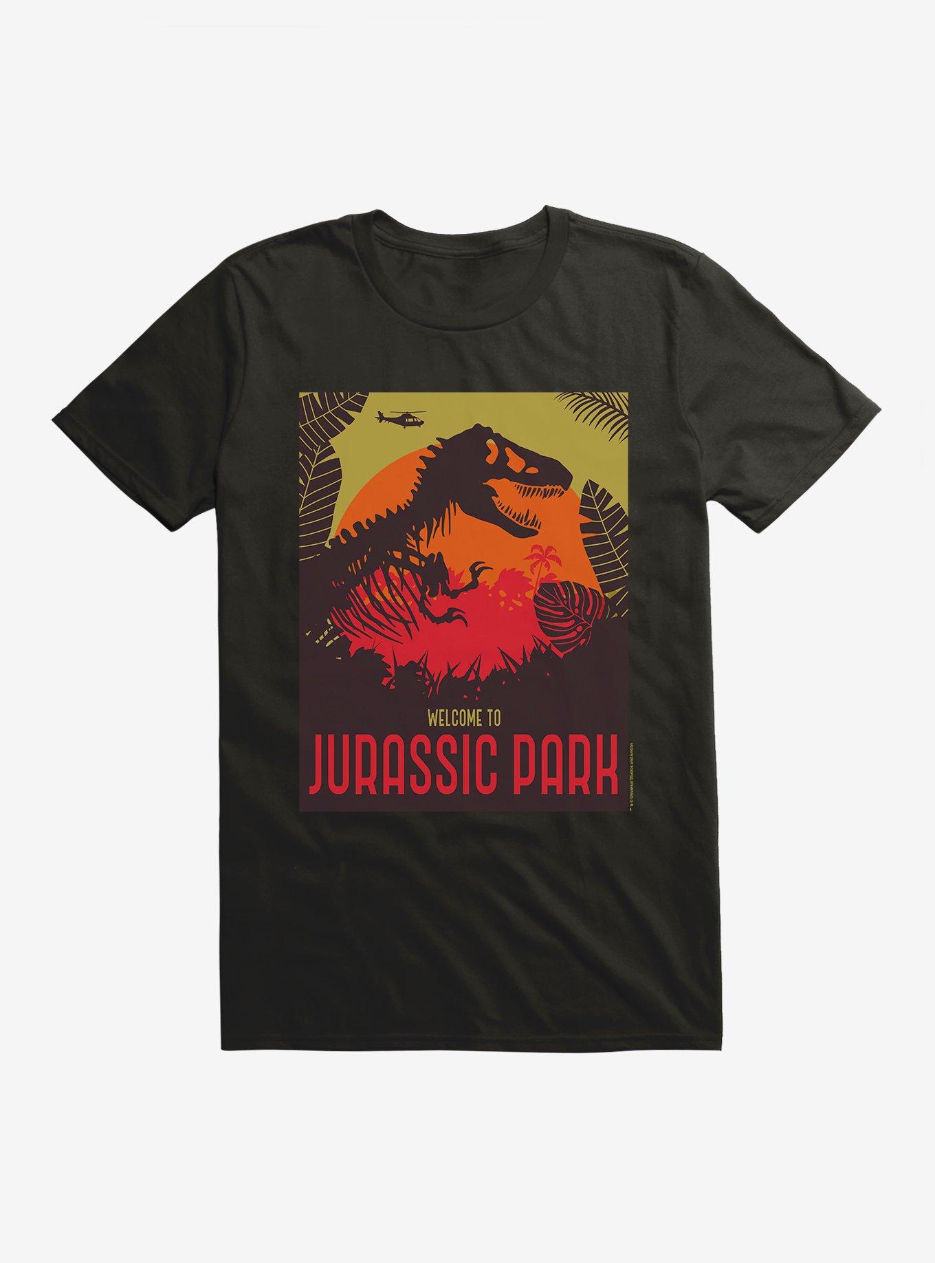Jurassic Park Welcome Sunset T-Shirt | Trending Graphic Tee For Fans