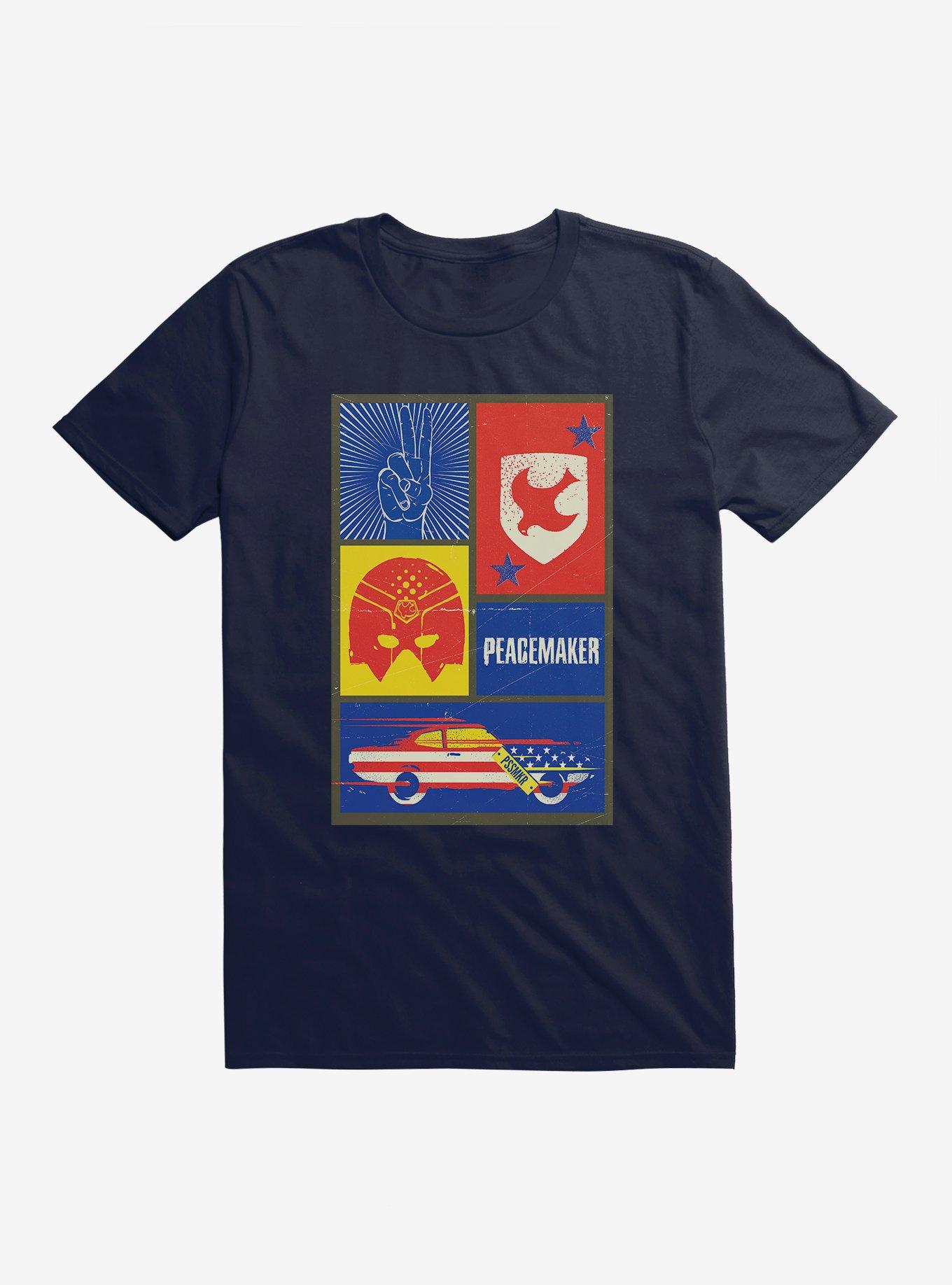 DC Comics Peacemaker Icons T-Shirt | Trending Graphic Tee For Fans