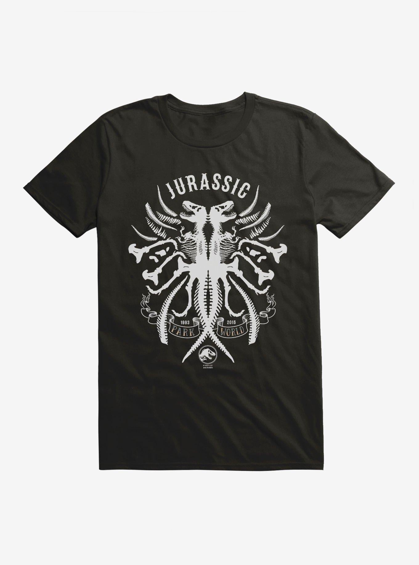 Jurassic World Park and World Fossil Design T-Shirt | Trending Graphic Tee For Fans