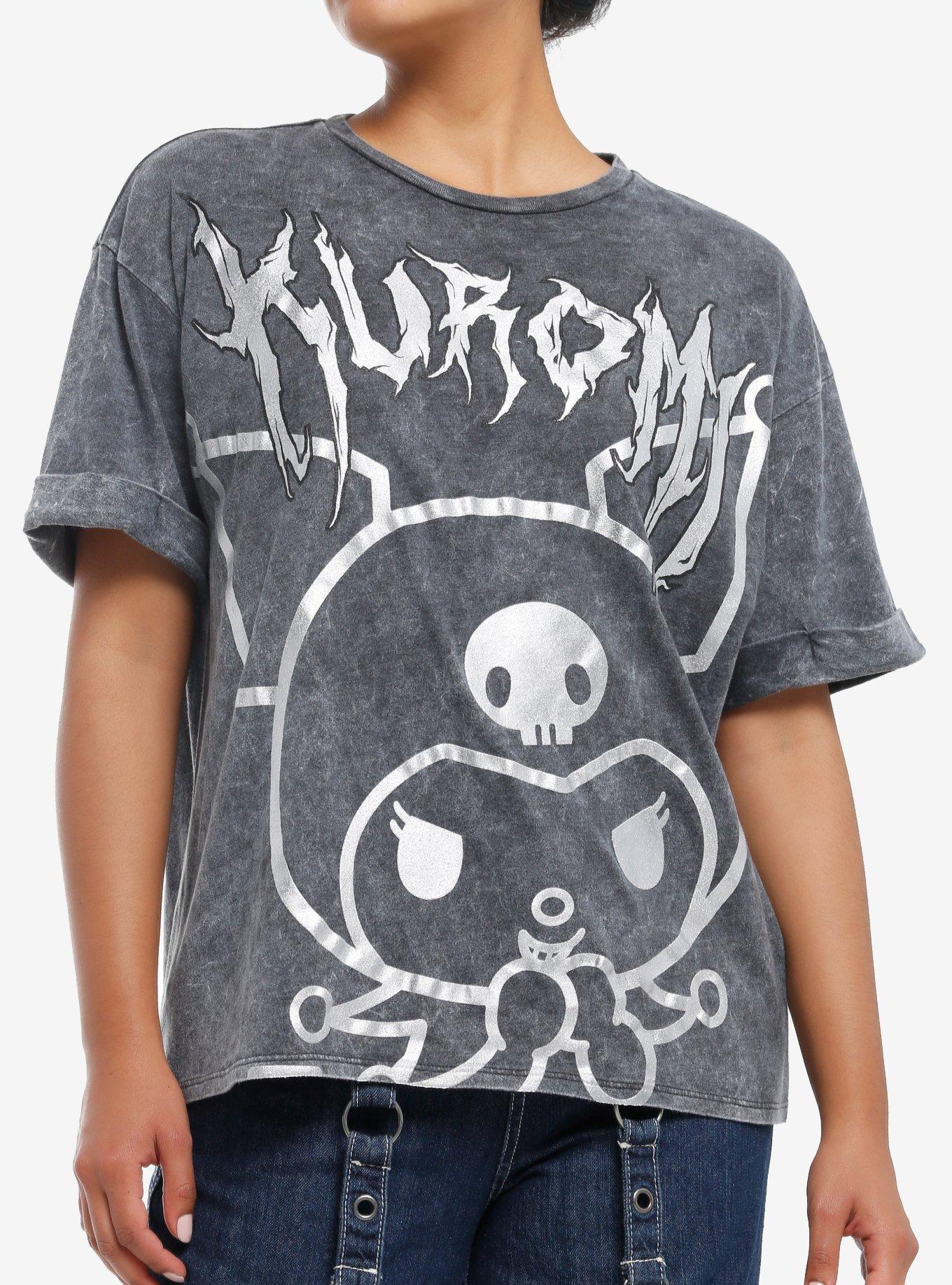 Kuromi Jumbo Foil Graphic Two-Sided Girls T-Shirt | Trending Graphic Tee For Fans