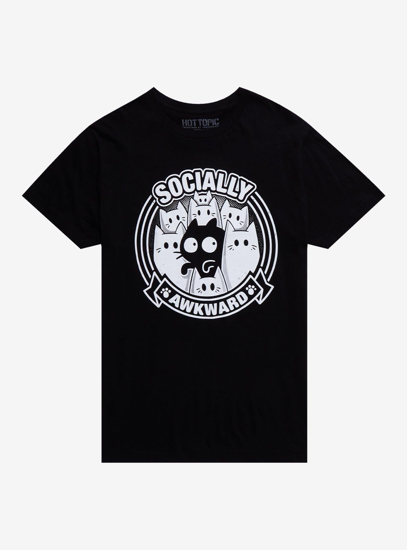 Socially Awkward Cat By Snouleaf T-Shirt | Trending Graphic Tee For Fans