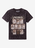 One Piece Wanted Posters Grid Dark Wash T-Shirt | Trending Graphic Tee For Fans