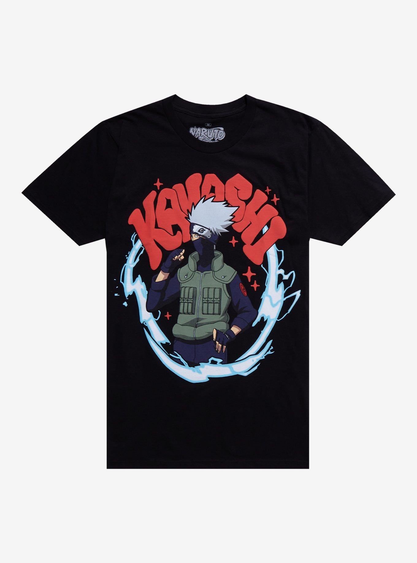 Naruto Shippuden Kakashi Puff Print T-Shirt | Trending Graphic Tee For Fans