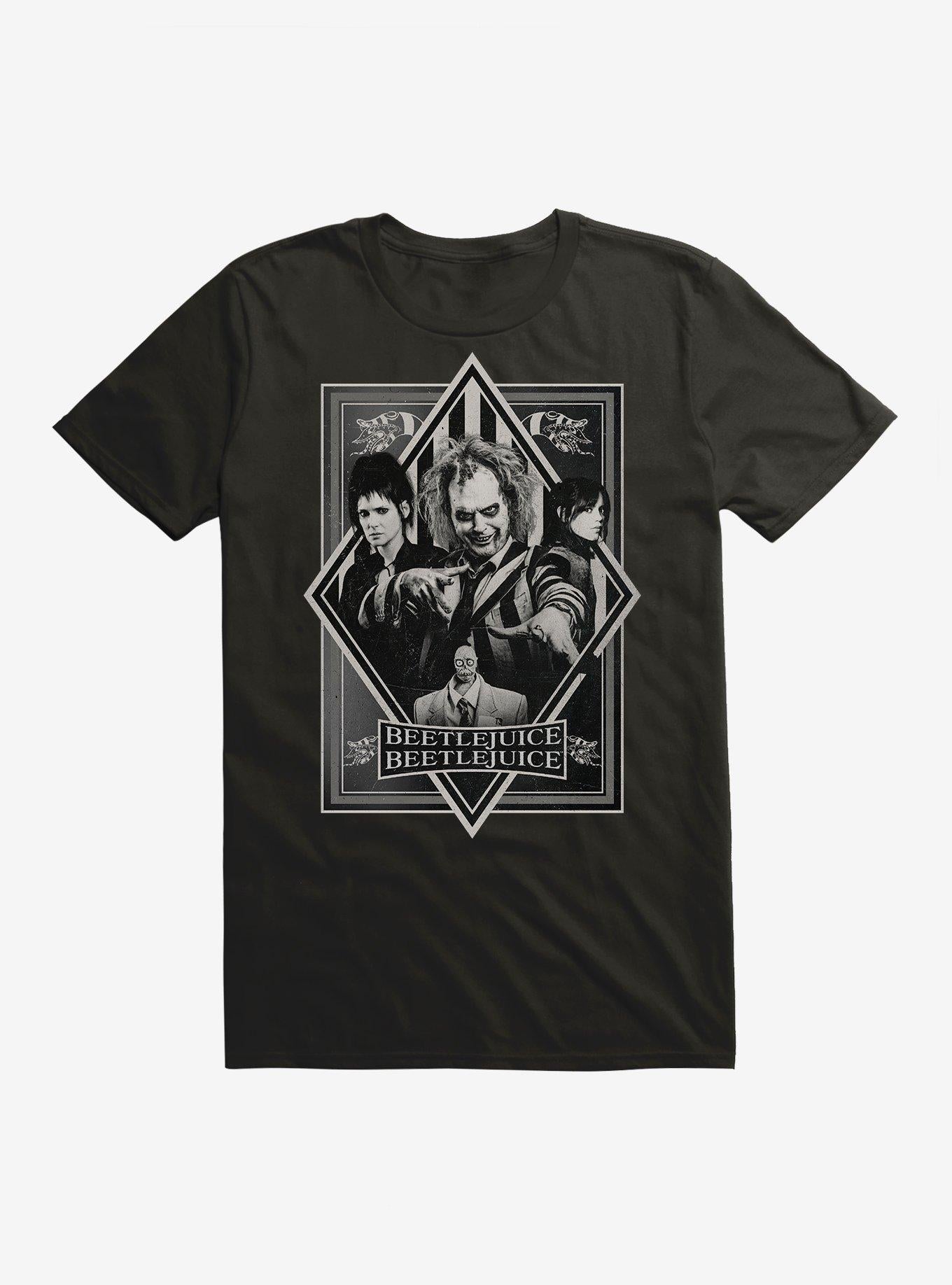 Beetlejuice Beetlejuice Art Deco Poster T-Shirt | Trending Graphic Tee For Fans