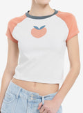 Eaternal Nocturnal Eve Peach Girls Raglan Baby T-Shirt | Trending Graphic Tee For Fans