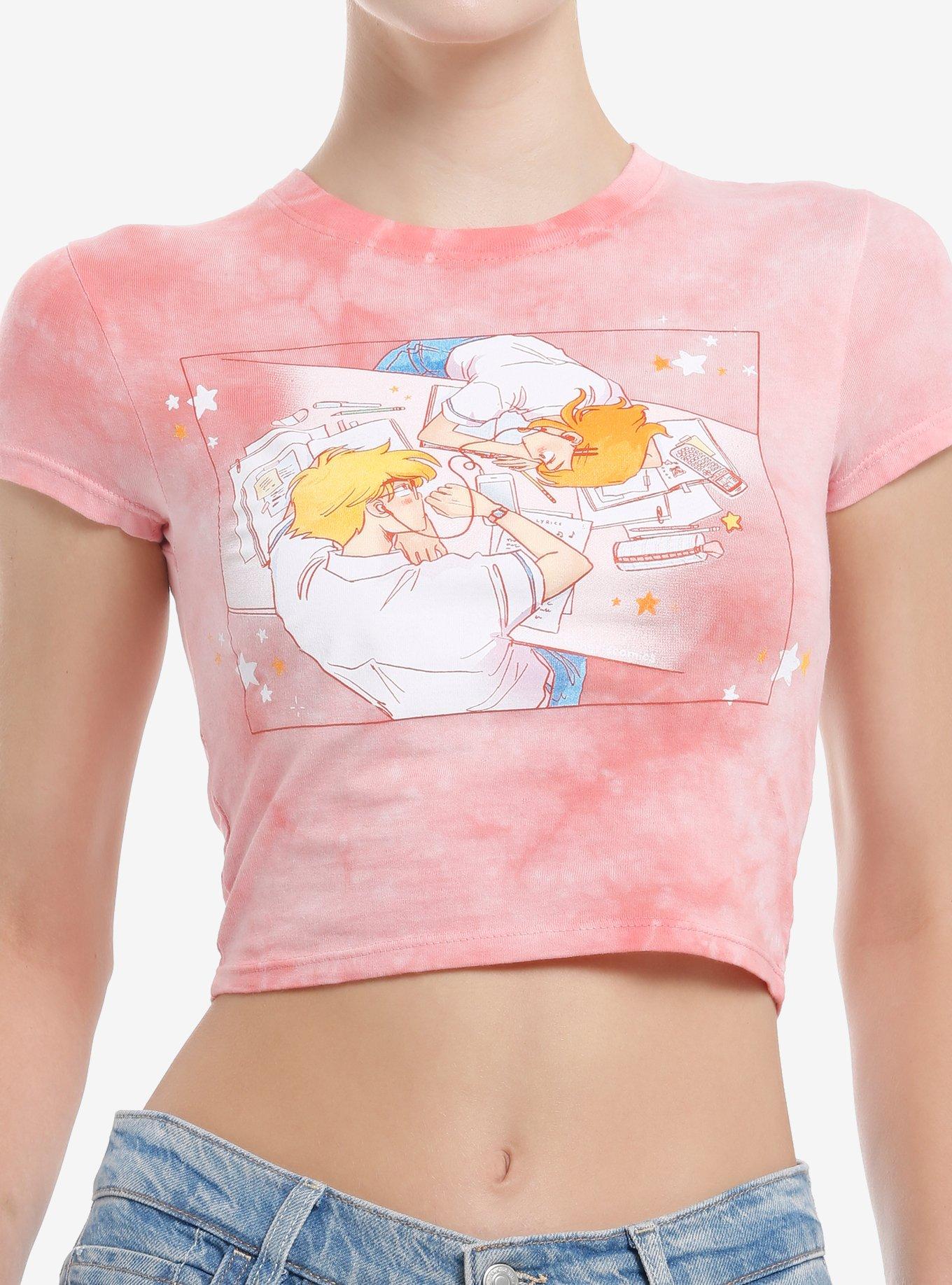 The Kiss Bet Oliver & Sara Lin Peach Wash Girls Baby T-Shirt | Trending Graphic Tee For Fans