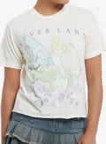 Disney Peter Pan Tinker Bell Flower Girls Crop T-Shirt | Trending Graphic Tee For Fans
