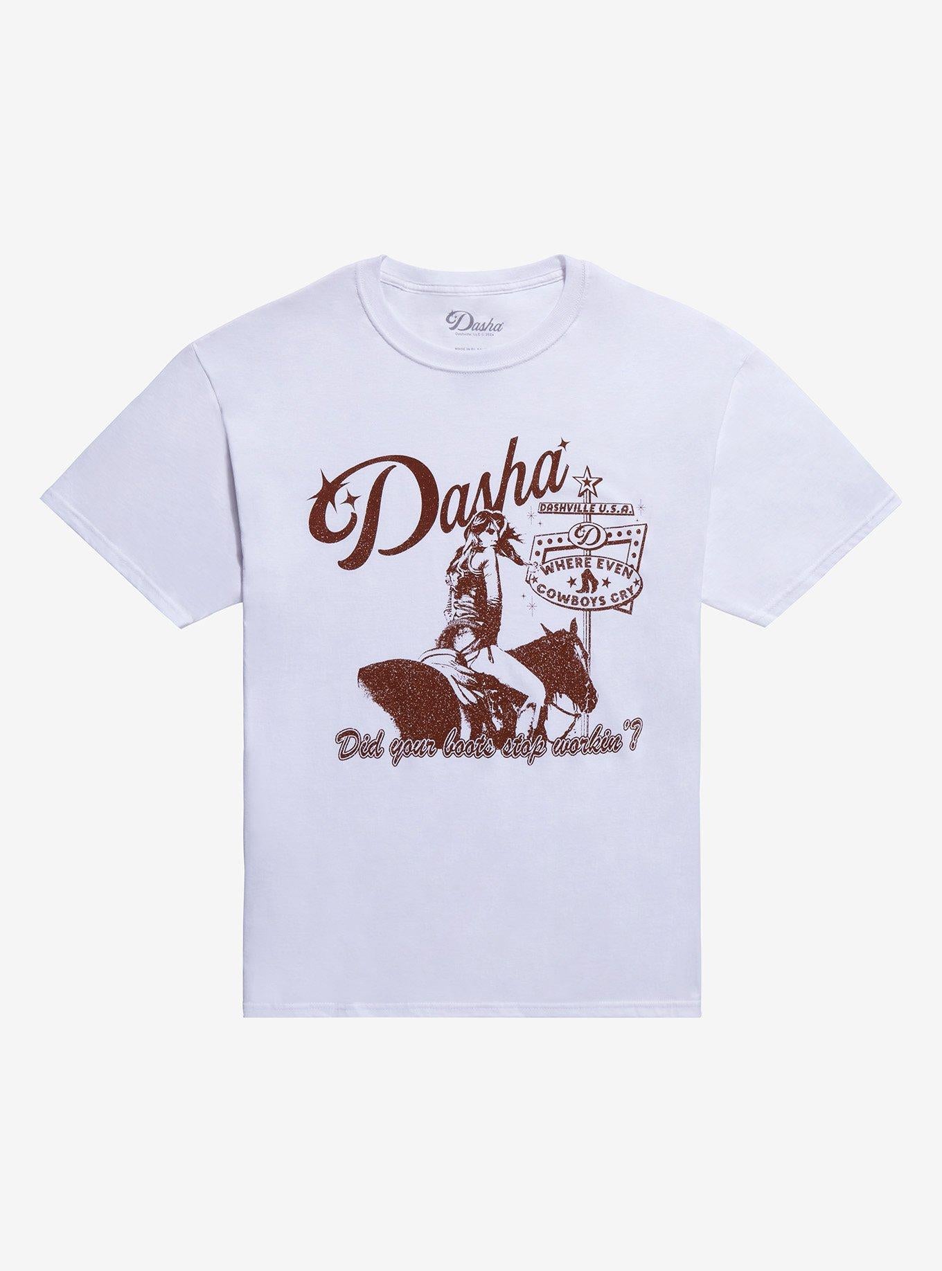 Dasha Boots Stop Workin' Boyfriend Fit Girls T-Shirt | Trending Graphic Tee For Fans