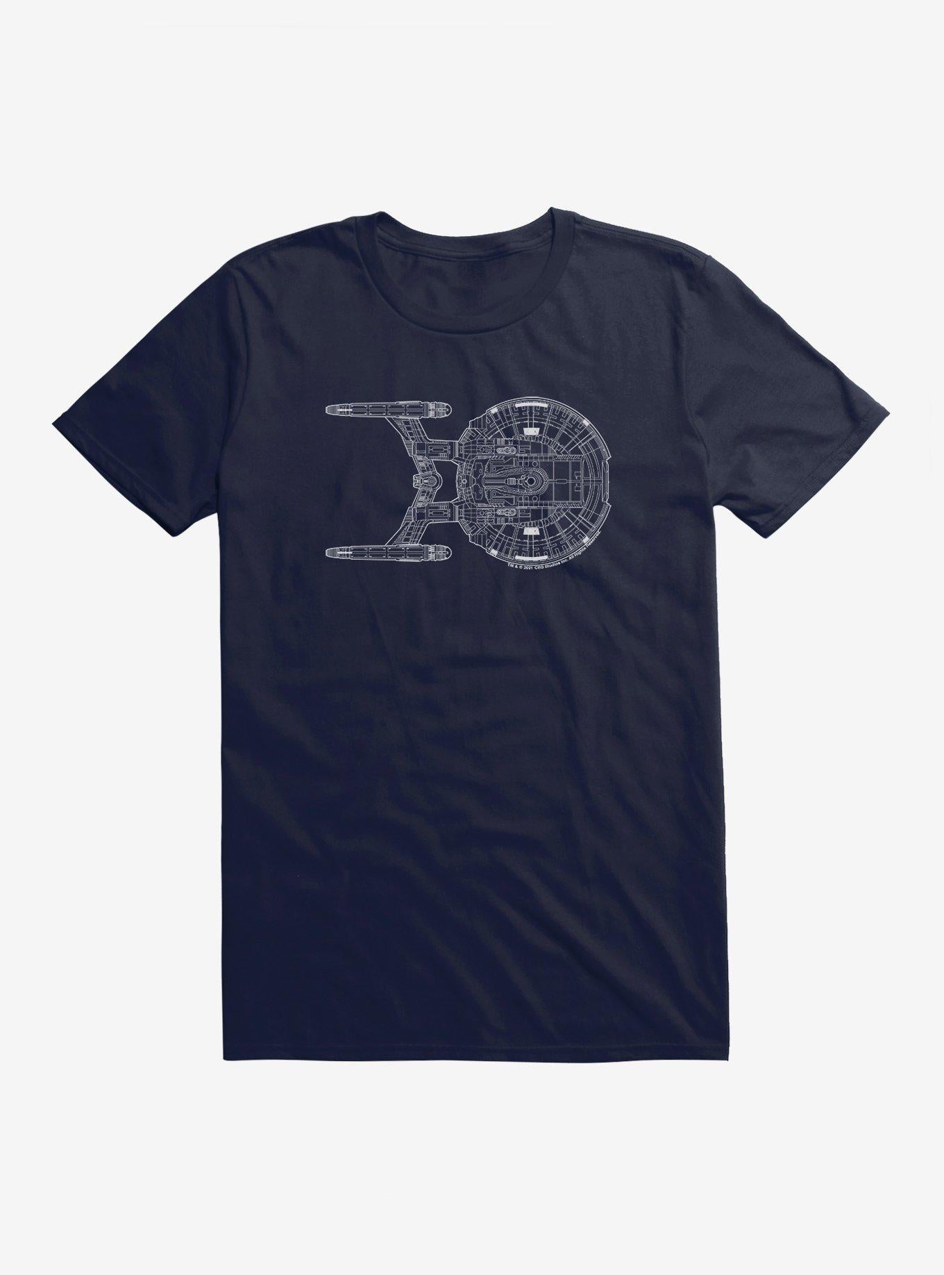 Star Trek Enterprise NX01 Top View T-Shirt | Trending Graphic Tee For Fans