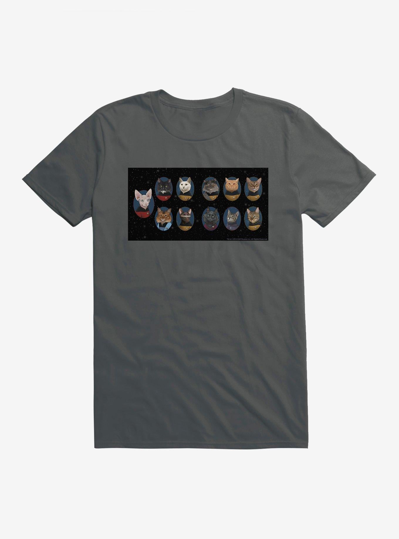 Star Trek TNG Cats Crew Portrait T-Shirt | Trending Graphic Tee For Fans
