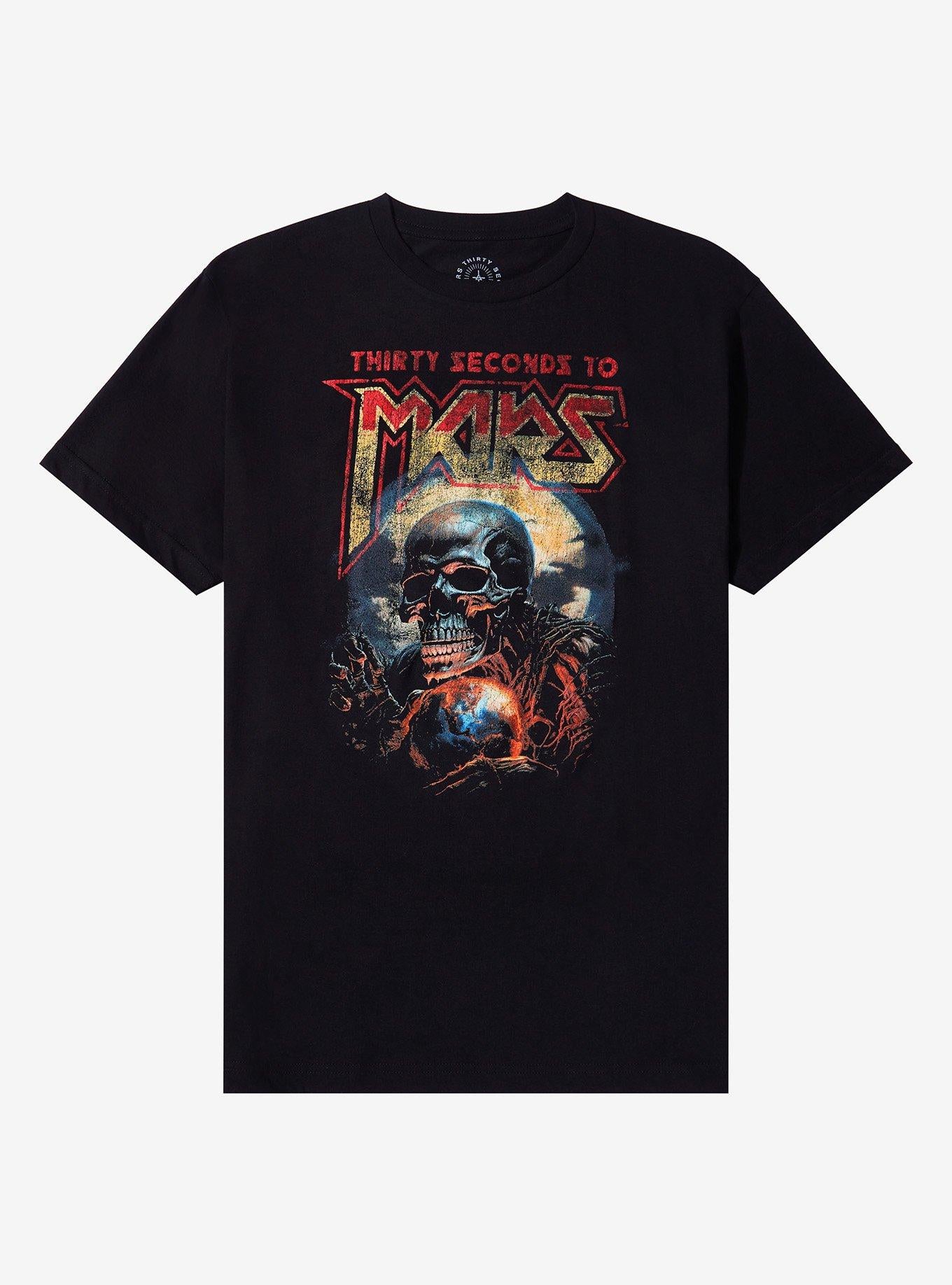 Thirty Seconds To Mars Skeleton Globe T-Shirt | Trending Graphic Tee For Fans