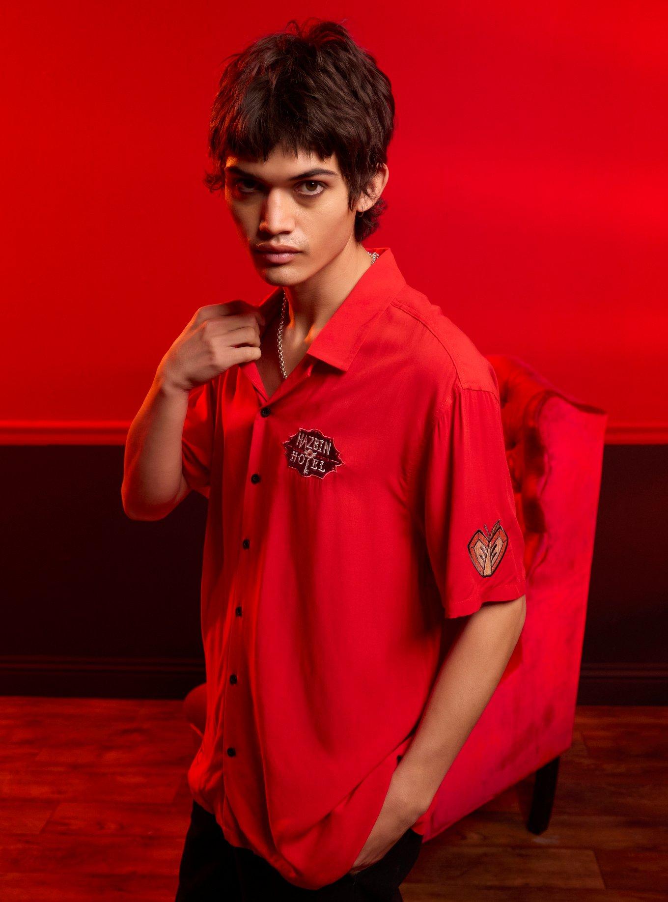 Hazbin Hotel Patch Hotel Woven Button-Up | Limited Edition Fan Favorite