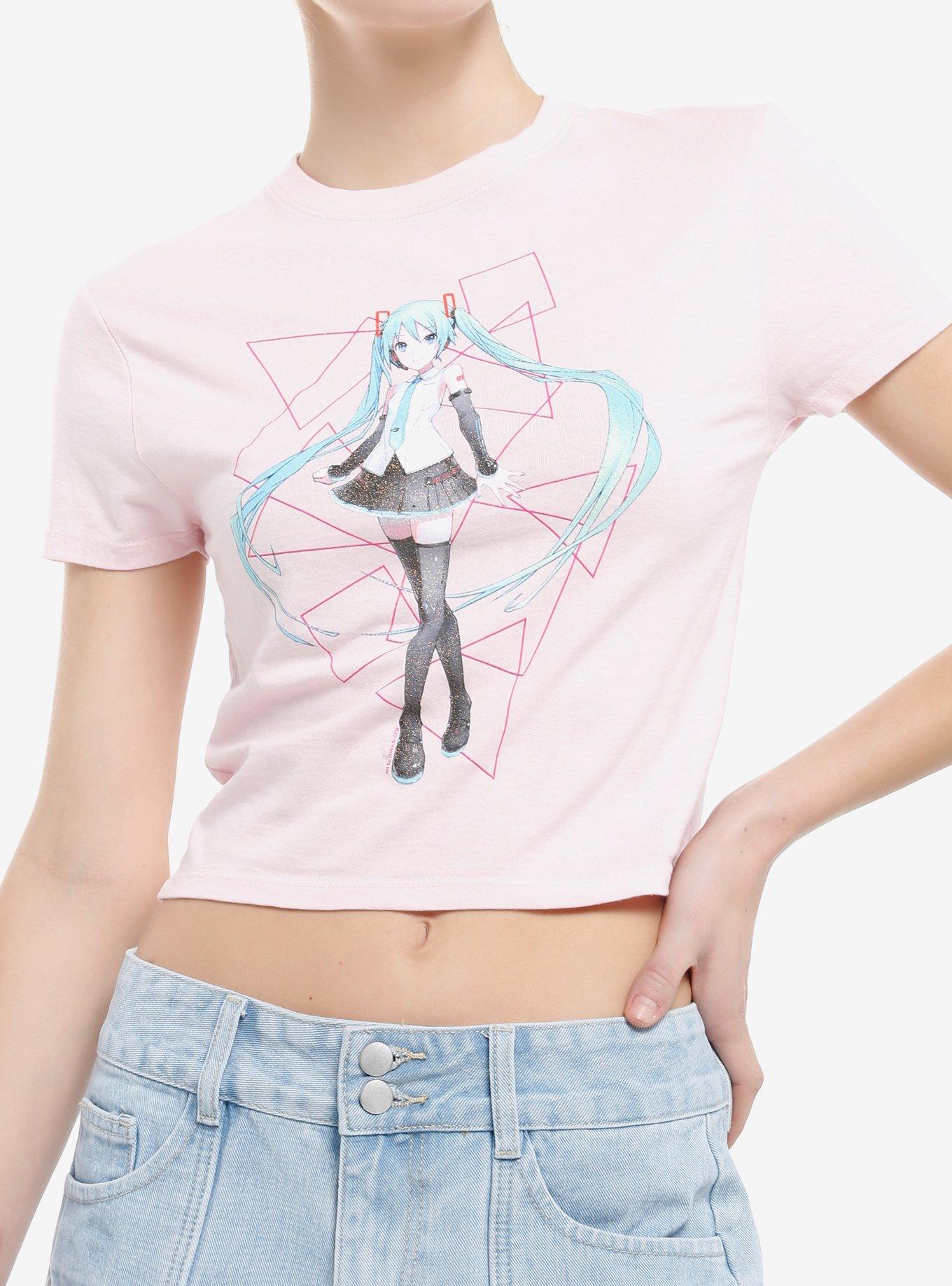 Hatsune Miku Glitter Shapes Girls Baby T-Shirt | Trending Graphic Tee For Fans