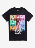Elf Rainbow Grid Wash Boyfriend Fit Girls T-Shirt | Trending Graphic Tee For Fans