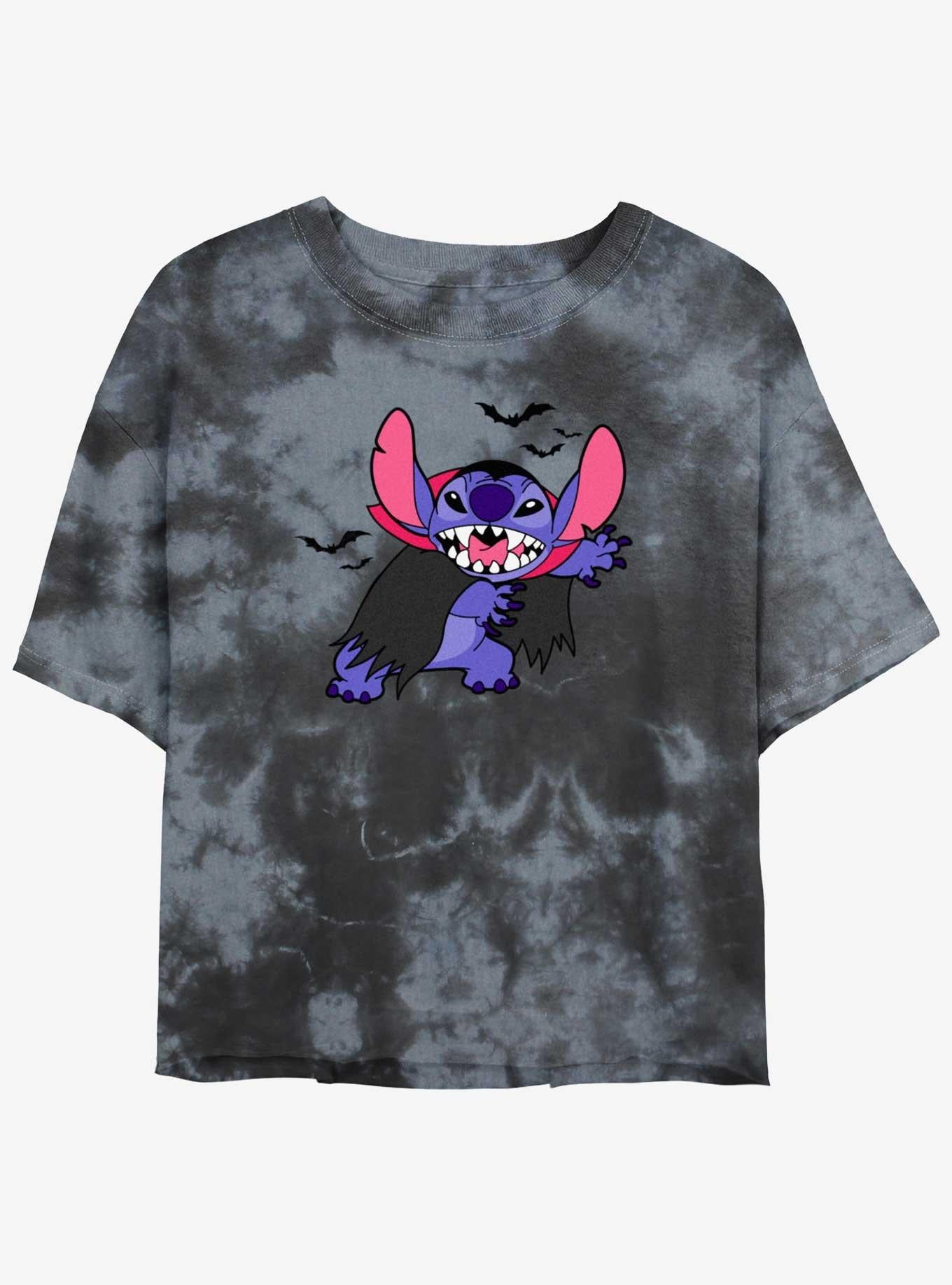 Disney Lilo & Stitch Bat Girls Tie-Dye Crop T-Shirt | Trending Graphic Tee For Fans