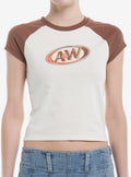 A&W Logo Girls Baby Raglan T-Shirt | Trending Graphic Tee For Fans