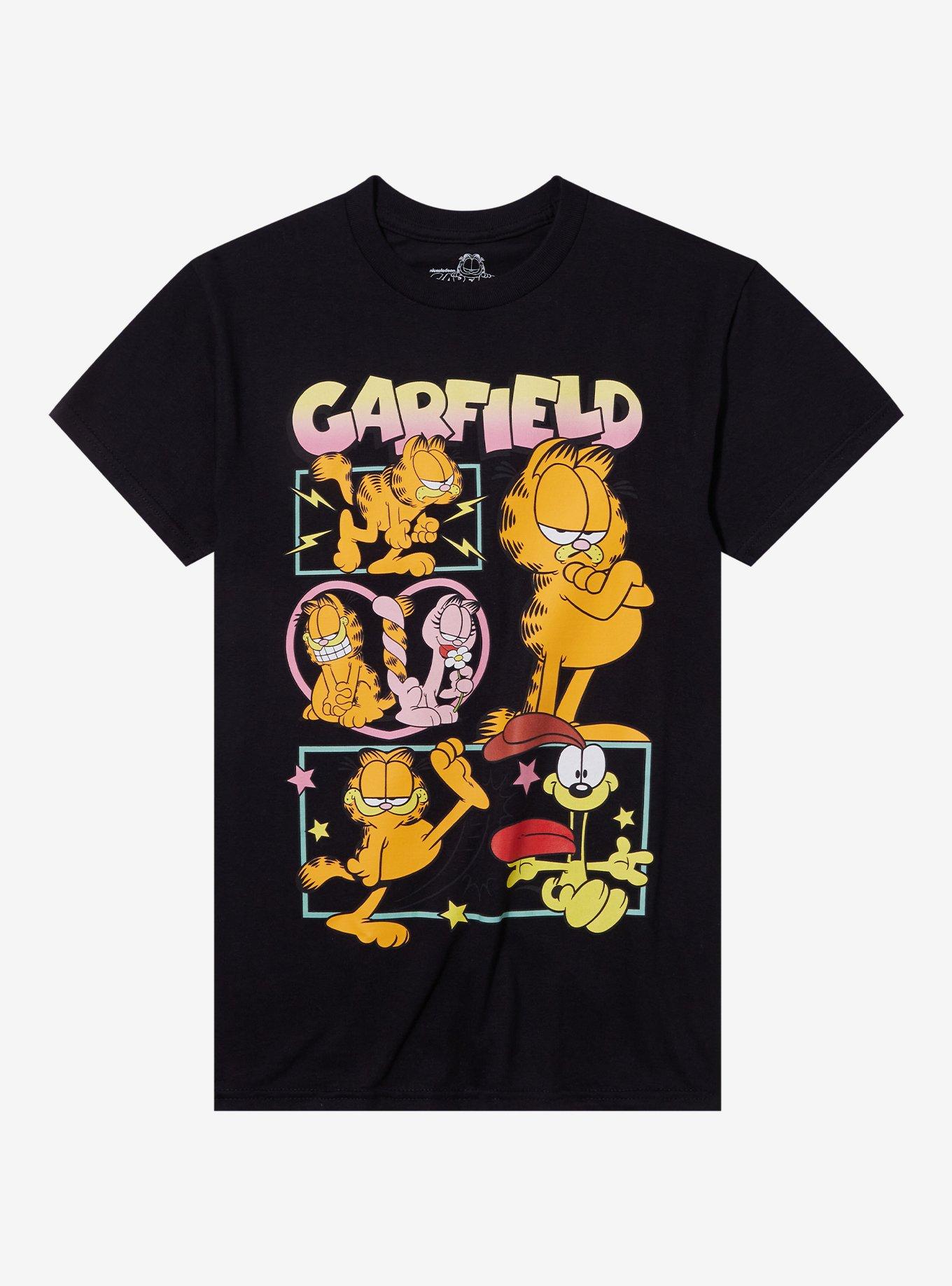 Garfield Group Panel Portraits Boyfriend Fit Girls T-Shirt | Trending Graphic Tee For Fans