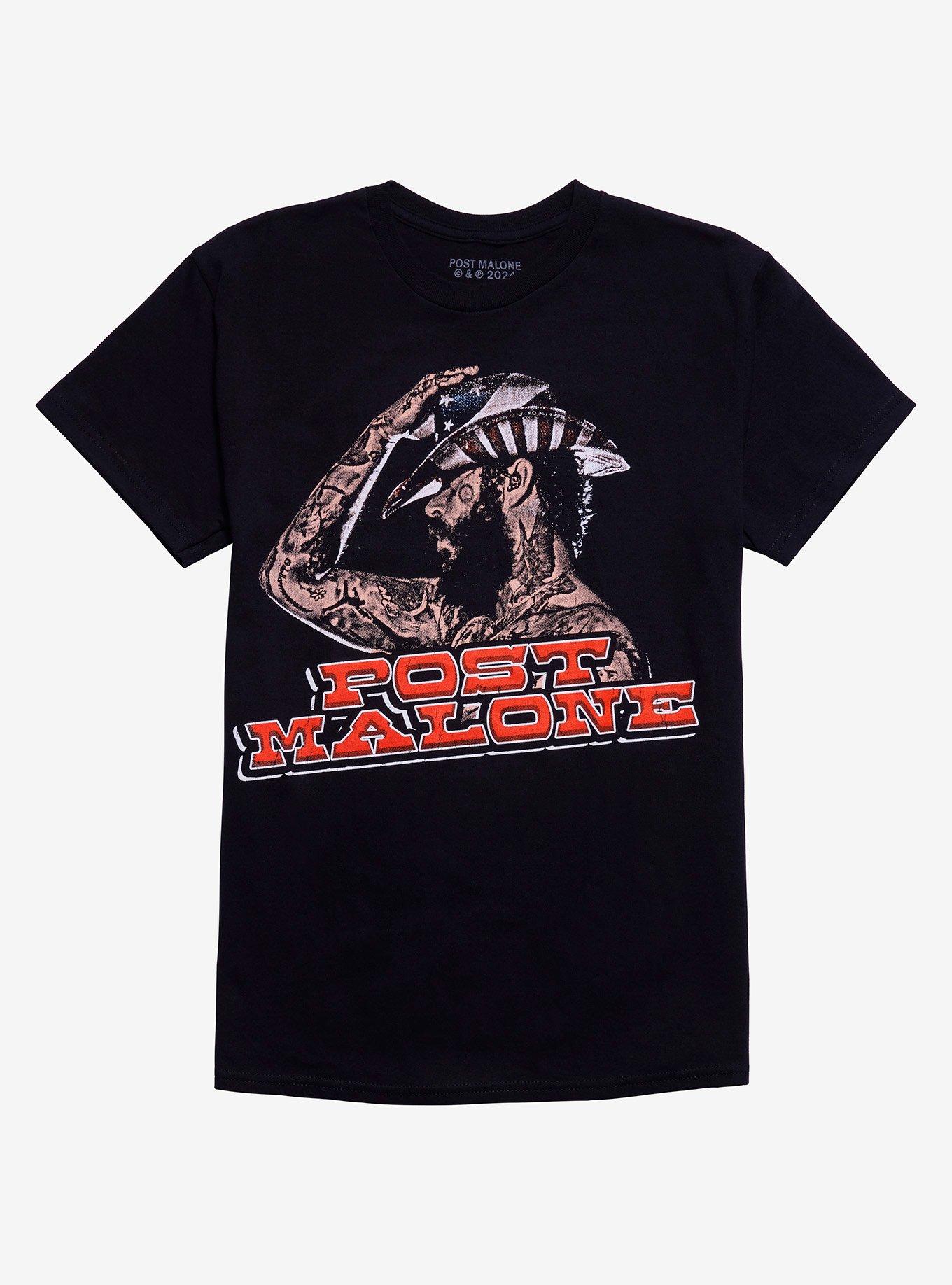 Post Malone Cowboy Hat Portrait T-Shirt | Trending Graphic Tee For Fans