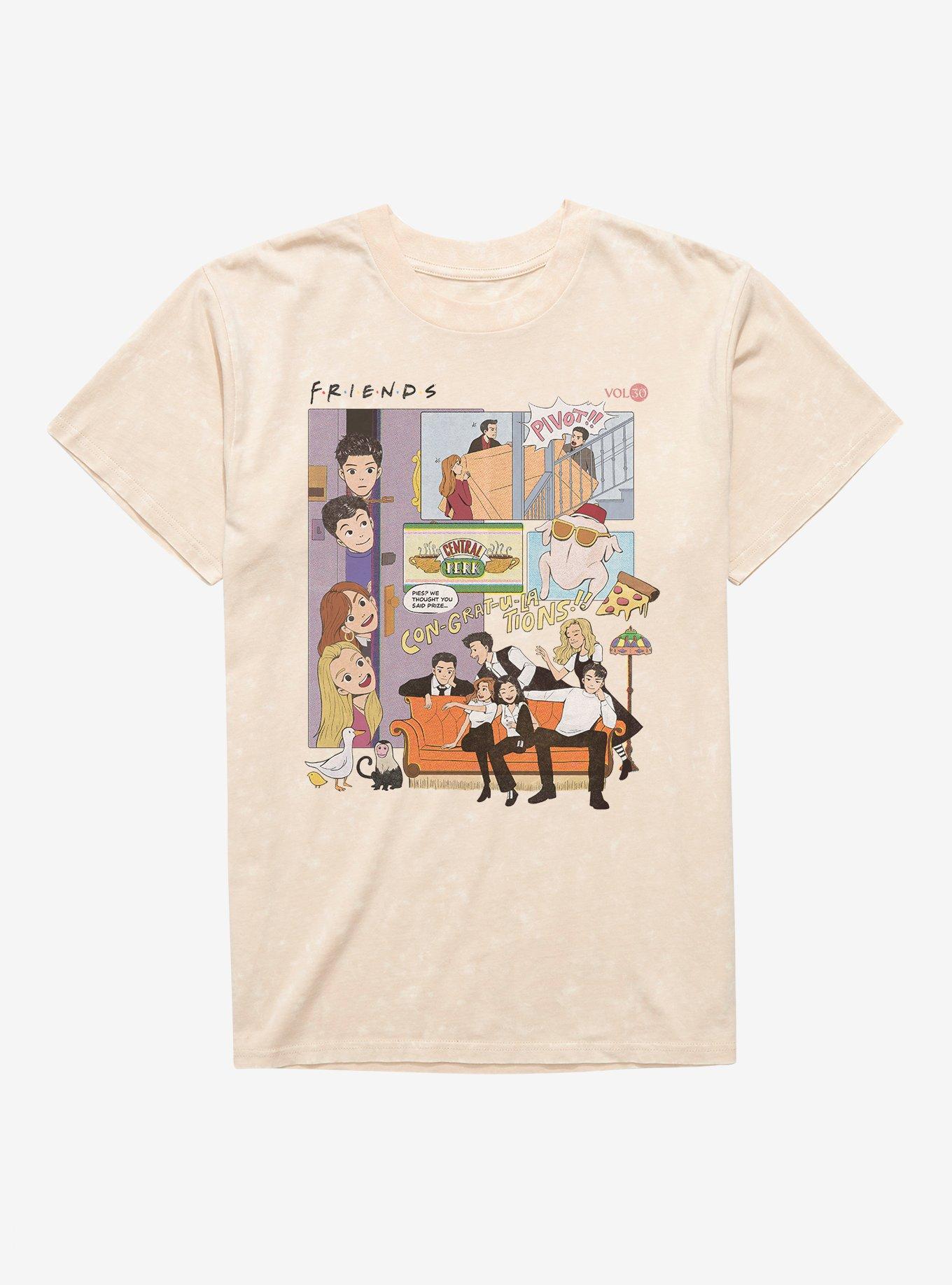 Friends Iconic Phrases Mineral Wash T-Shirt | Trending Graphic Tee For Fans