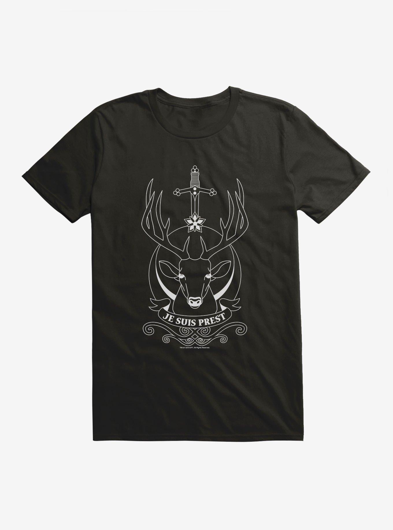 Outlander Deer Je Suis Prest Emblem T-Shirt | Trending Graphic Tee For Fans
