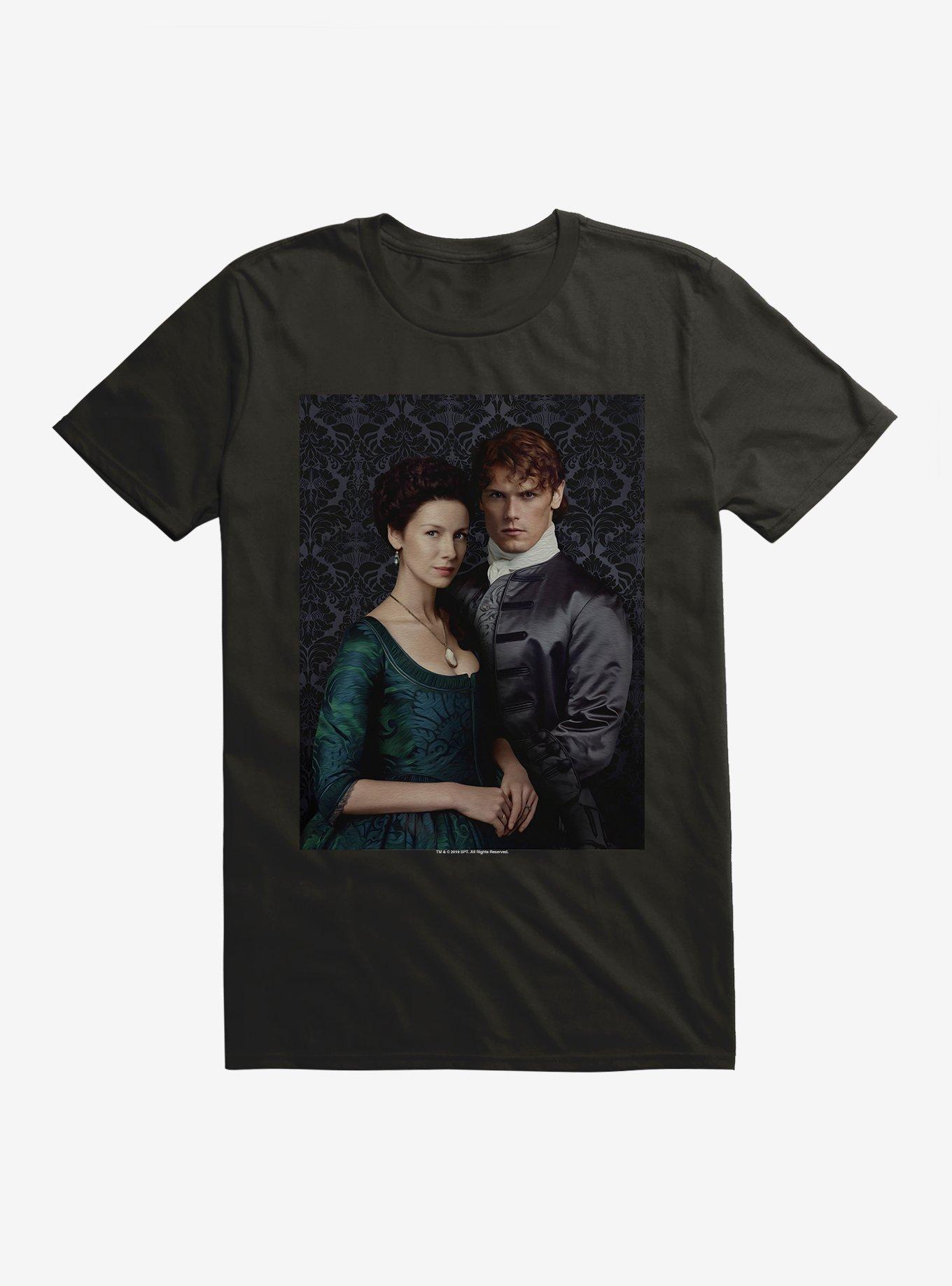 Outlander Jamie and Claire Portrait T-Shirt | Trending Graphic Tee For Fans