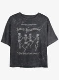 Disney Silly Symphony Skeleton Dance Girls Mineral Wash Crop T-Shirt | Trending Graphic Tee For Fans