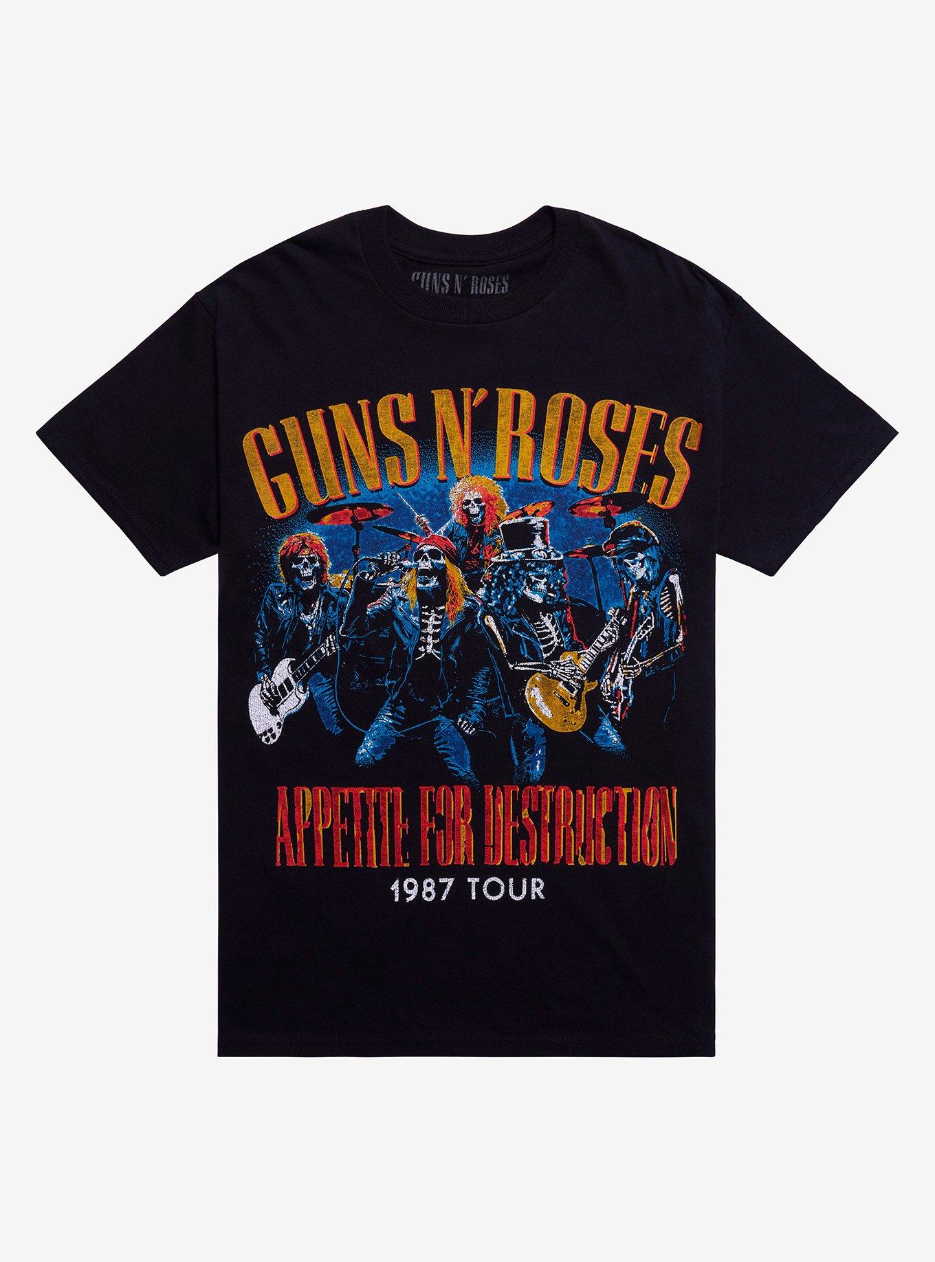 Guns N' Roses Appetite For Destruction 1987 Tour T-Shirt | Trending Graphic Tee For Fans