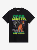 Disney The Lion King Scar Collage Boyfriend Fit Girls T-Shirt | Trending Graphic Tee For Fans