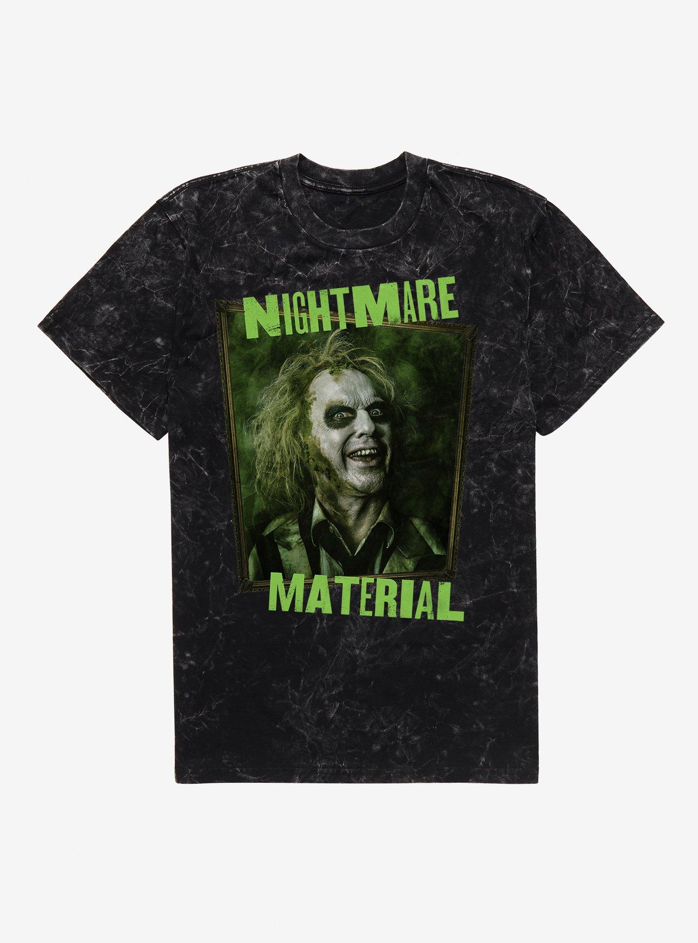 Beetlejuice Beetlejuice Nightmare Material Mineral Wash T-Shirt | Trending Graphic Tee For Fans