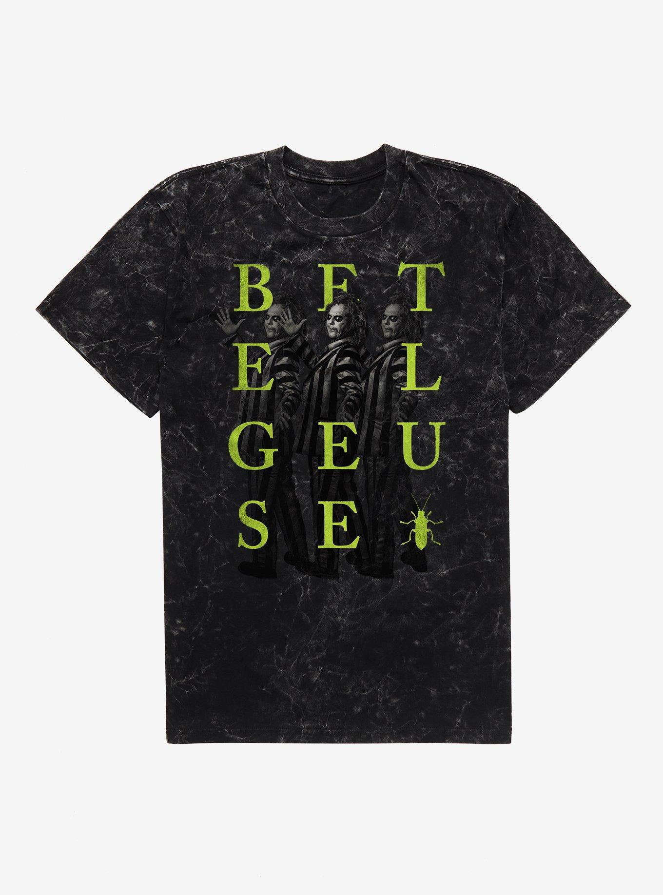 Beetlejuice Beetlejuice Betelguese Trio Mineral Wash T-Shirt | Trending Graphic Tee For Fans