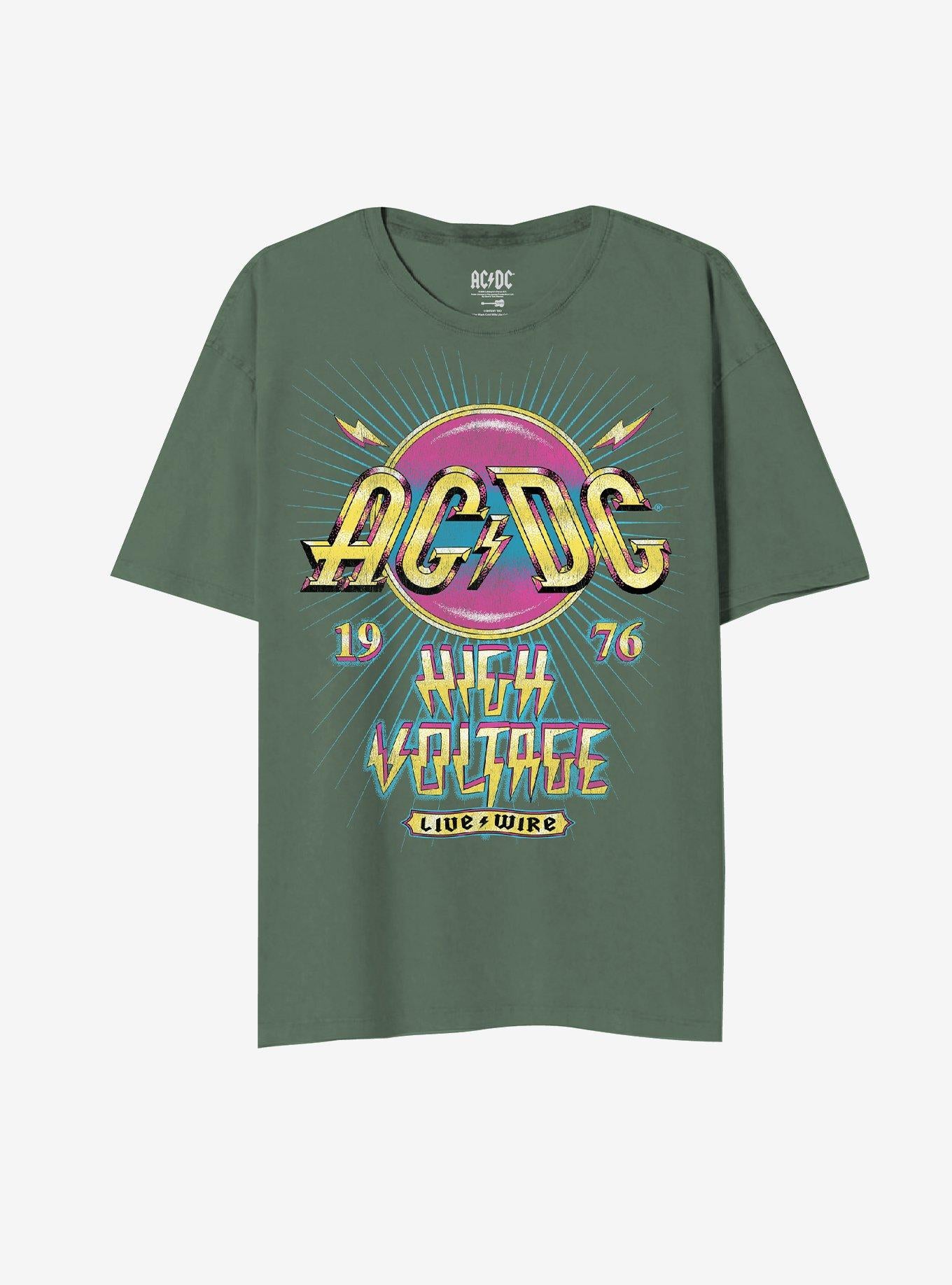 AC DC High Voltage Boyfriend Fit Girls T-Shirt | Trending Graphic Tee For Fans