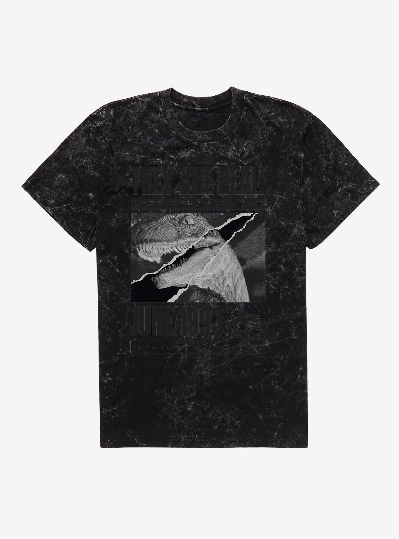 Jurassic Park They Are Real Mineral Wash T-Shirt | Trending Graphic Tee For Fans