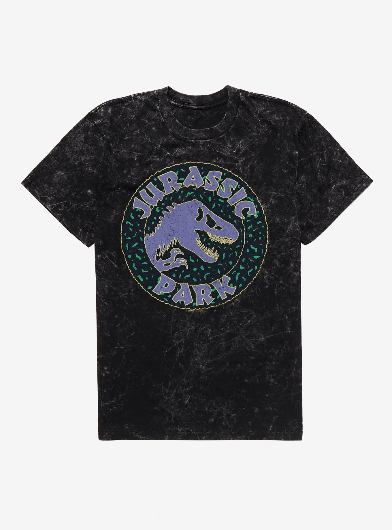 Jurassic Park 90's Retro Logo Mineral Wash T-Shirt | Trending Graphic Tee For Fans