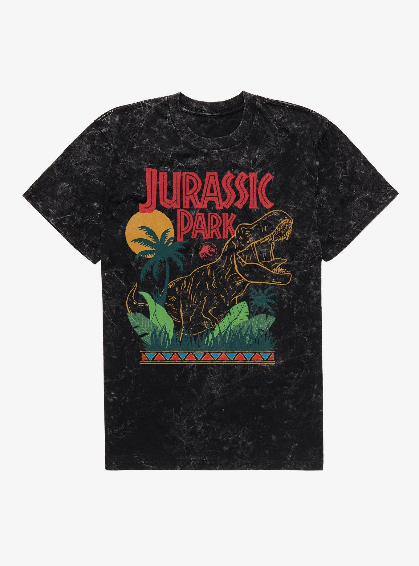 Jurassic Park T-Rex Roar Mineral Wash T-Shirt | Trending Graphic Tee For Fans