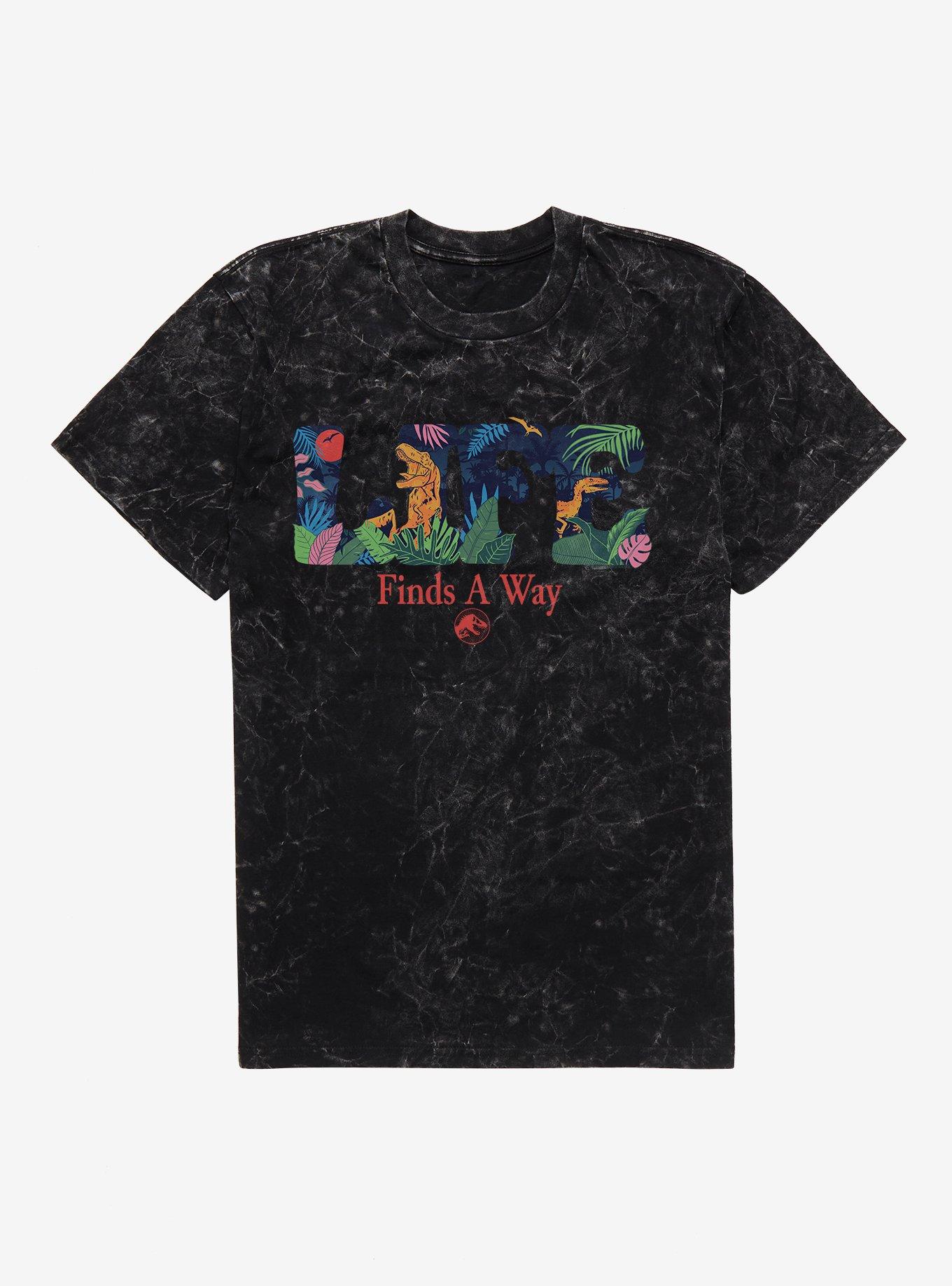 Jurassic Park Finds A Way Mineral Wash T-Shirt | Trending Graphic Tee For Fans