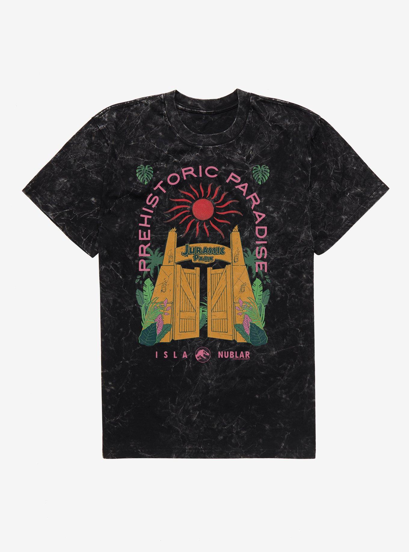 Jurassic Park Prehistoric Paradise Mineral Wash T-Shirt | Trending Graphic Tee For Fans