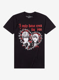 Death Note Light & Misa Heart Boyfriend Fit Girls T-Shirt | Trending Graphic Tee For Fans