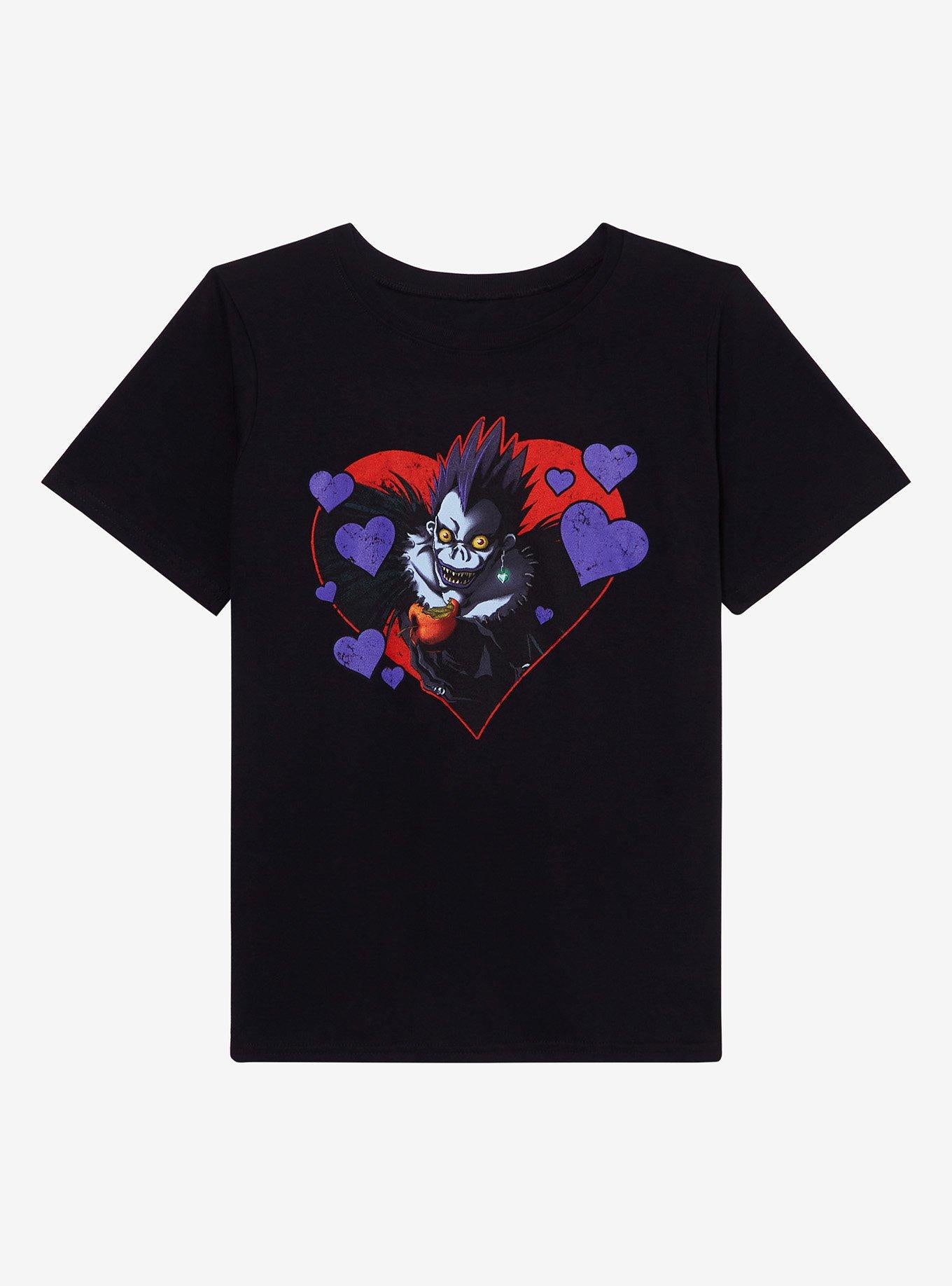Death Note Ryuk Heart Boyfriend Fit Girls T-Shirt | Trending Graphic Tee For Fans