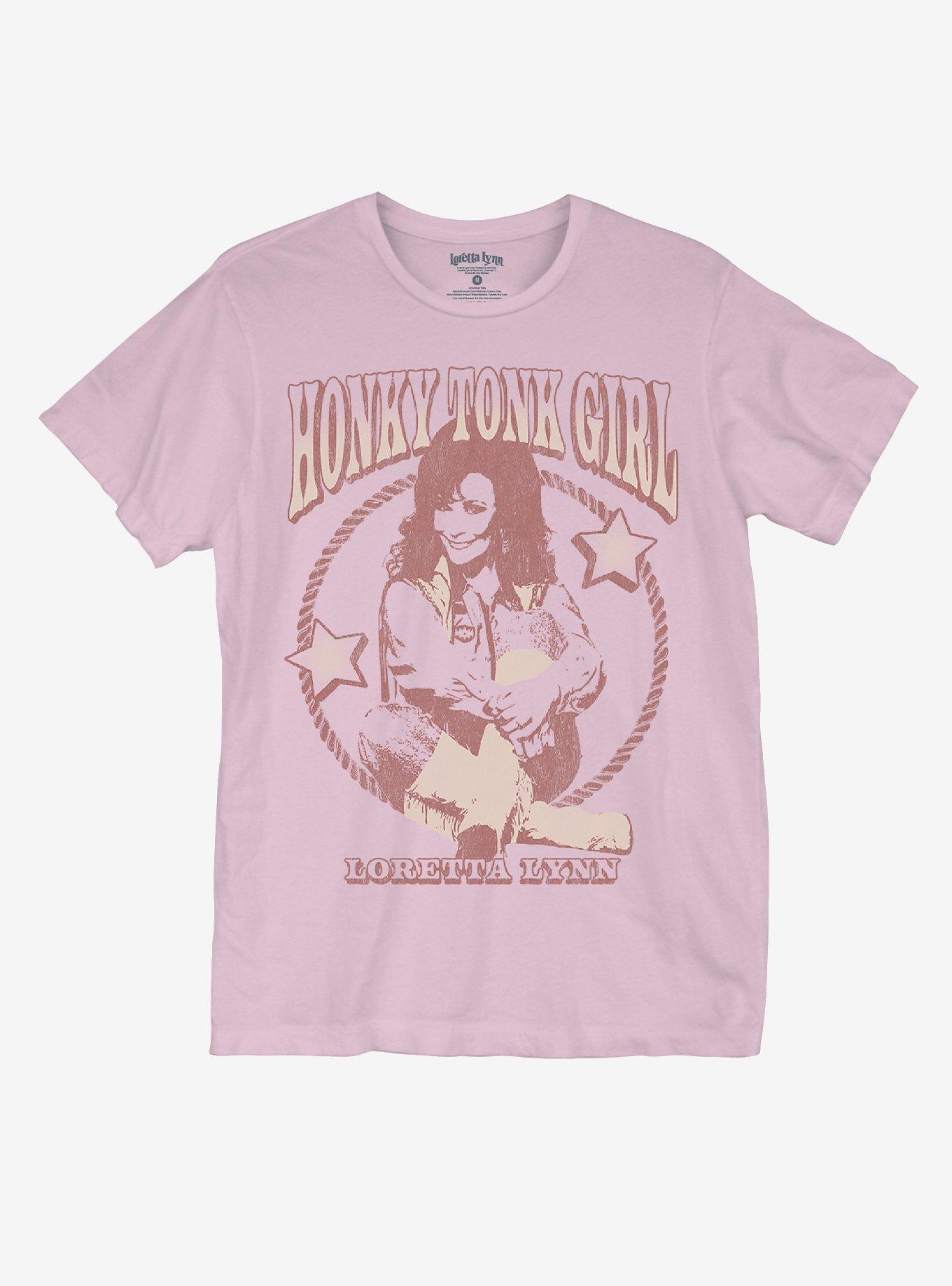 Loretta Lynn Honky Tonk Girl Boyfriend Fit Girls T-Shirt | Trending Graphic Tee For Fans