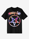 Motley Crue Rainbow Logo Boyfriend Fit Girls T-Shirt | Trending Graphic Tee For Fans