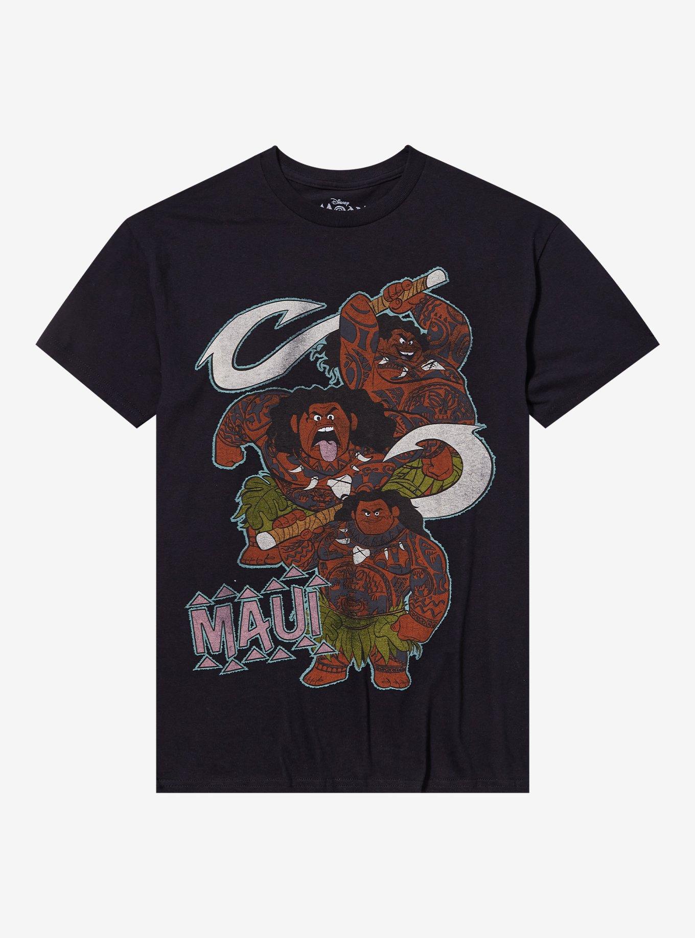 Disney Moana Maui Collage T-Shirt | Trending Graphic Tee For Fans