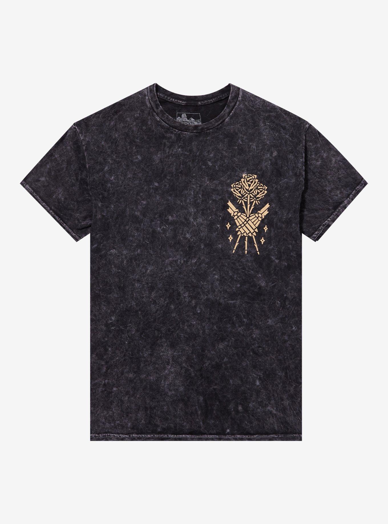 Bad Omens Skeletons Holding Roses Relaxed Fit Girls T-Shirt | Trending Graphic Tee For Fans