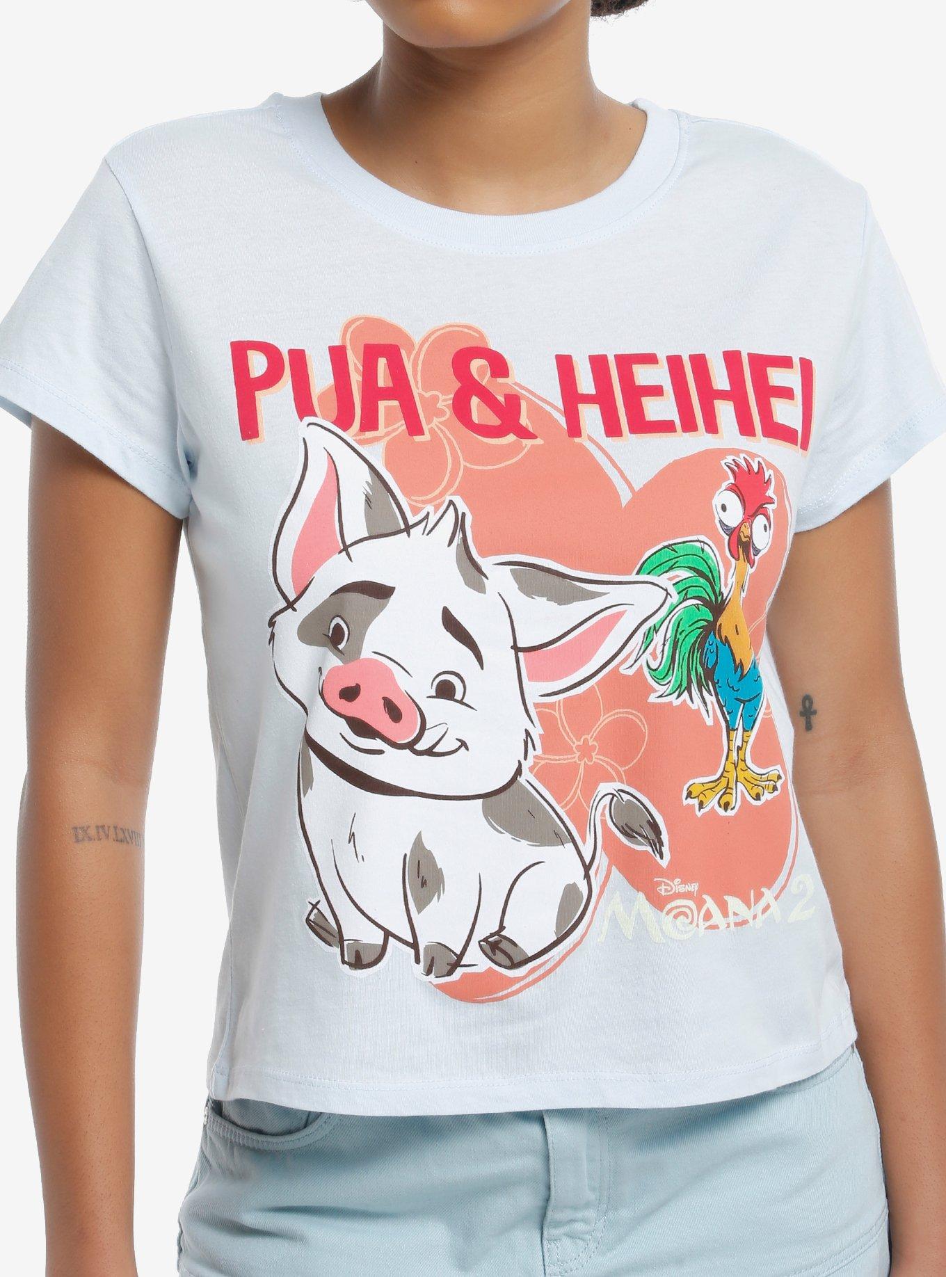 Moana 2 Pua & Heihei Duo Skimmer Girls T-Shirt | Trending Graphic Tee For Fans