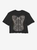 Lace Corset Girls Skimmer T-Shirt | Trending Graphic Tee For Fans