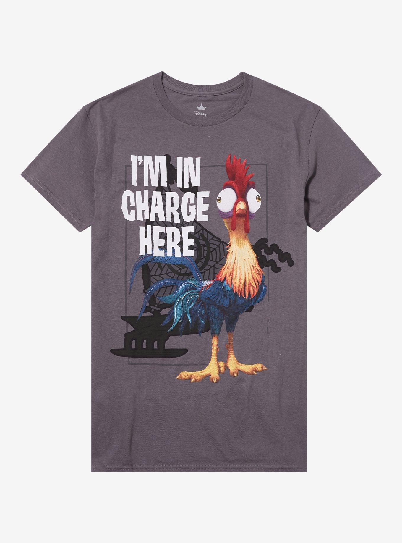 Disney Moana Hei Hei In Charge Boyfriend Fit Girls T-Shirt | Trending Graphic Tee For Fans