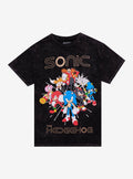 Sonic The Hedgehog Group Mineral Wash T-Shirt | Trending Graphic Tee For Fans