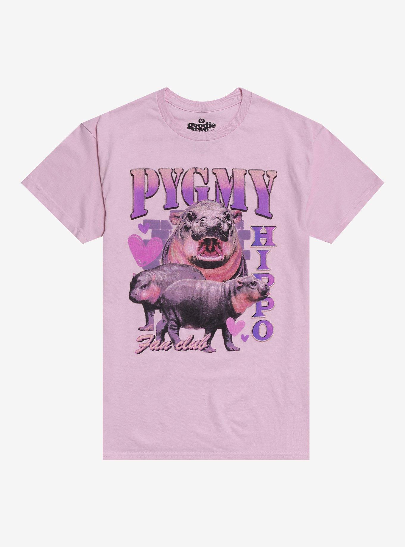 Pygmy Hippo Fan Club Collage T-Shirt | Trending Graphic Tee For Fans